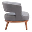 Sillón Ocasional para Coworking - ZUO PENRYN - Gris Pizarra - Asiento y Respaldo Tapizados en Lino Sintético