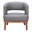 Sillón Ocasional para Coworking - ZUO PENRYN - Gris Pizarra - Asiento y Respaldo Tapizados en Lino Sintético