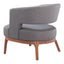 Sillón Ocasional para Coworking - ZUO PENRYN - Gris Pizarra - Asiento y Respaldo Tapizados en Lino Sintético