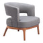 Sillón Ocasional para Coworking - ZUO PENRYN - Gris Pizarra - Asiento y Respaldo Tapizados en Lino Sintético