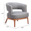 Sillón Ocasional para Coworking - ZUO PENRYN - Gris Pizarra - Asiento y Respaldo Tapizados en Lino Sintético