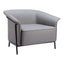 Sillón Ocasional para Recepción - ZUO BURRY - Gris Pizarra - Asiento y Respaldo Tapizados en Lino Sintético