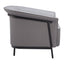 Sillón Ocasional para Recepción - ZUO BURRY - Gris Pizarra - Asiento y Respaldo Tapizados en Lino Sintético