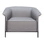 Sillón Ocasional para Recepción - ZUO BURRY - Gris Pizarra - Asiento y Respaldo Tapizados en Lino Sintético