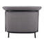 Sillón Ocasional para Recepción - ZUO BURRY - Gris Pizarra - Asiento y Respaldo Tapizados en Lino Sintético