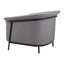 Sillón Ocasional para Recepción - ZUO BURRY - Gris Pizarra - Asiento y Respaldo Tapizados en Lino Sintético