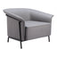 Sillón Ocasional para Recepción - ZUO BURRY - Gris Pizarra - Asiento y Respaldo Tapizados en Lino Sintético