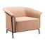 Sillón Ocasional para Recepción - ZUO BURRY - Camel - Asiento y Respaldo Tapizados