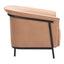 Sillón Ocasional para Recepción - ZUO BURRY - Camel - Asiento y Respaldo Tapizados