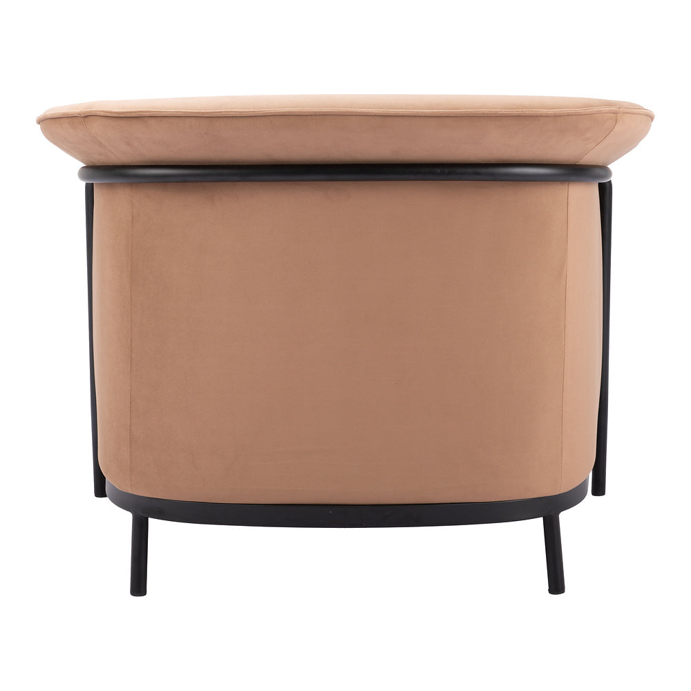 Sillón Ocasional para Recepción - ZUO BURRY - Camel - Asiento y Respaldo Tapizados