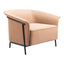 Sillón Ocasional para Recepción - ZUO BURRY - Camel - Asiento y Respaldo Tapizados