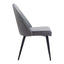 Silla Comercial para Comedor de Empresa - ZUO SILLOTH - Gris - Asiento y Respaldo Tapizados en Piel Sintética