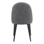 Silla Comercial para Comedor de Empresa - ZUO SILLOTH - Gris - Asiento y Respaldo Tapizados en Piel Sintética