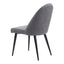 Silla Comercial para Comedor de Empresa - ZUO SILLOTH - Gris - Asiento y Respaldo Tapizados en Piel Sintética