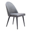 Silla Comercial para Comedor de Empresa - ZUO SILLOTH - Gris - Asiento y Respaldo Tapizados en Piel Sintética