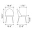 Silla Comercial para Comedor de Empresa - ZUO SILLOTH - Gris - Asiento y Respaldo Tapizados en Piel Sintética