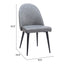 Silla Comercial para Comedor de Empresa - ZUO SILLOTH - Gris - Asiento y Respaldo Tapizados en Piel Sintética