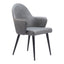 Silla Comercial para Food Court - ZUO SILLOTH - Gris - Asiento y Respaldo Tapizados en Piel Sintética