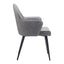 Silla Comercial para Food Court - ZUO SILLOTH - Gris - Asiento y Respaldo Tapizados en Piel Sintética