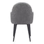 Silla Comercial para Food Court - ZUO SILLOTH - Gris - Asiento y Respaldo Tapizados en Piel Sintética