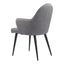 Silla Comercial para Food Court - ZUO SILLOTH - Gris - Asiento y Respaldo Tapizados en Piel Sintética