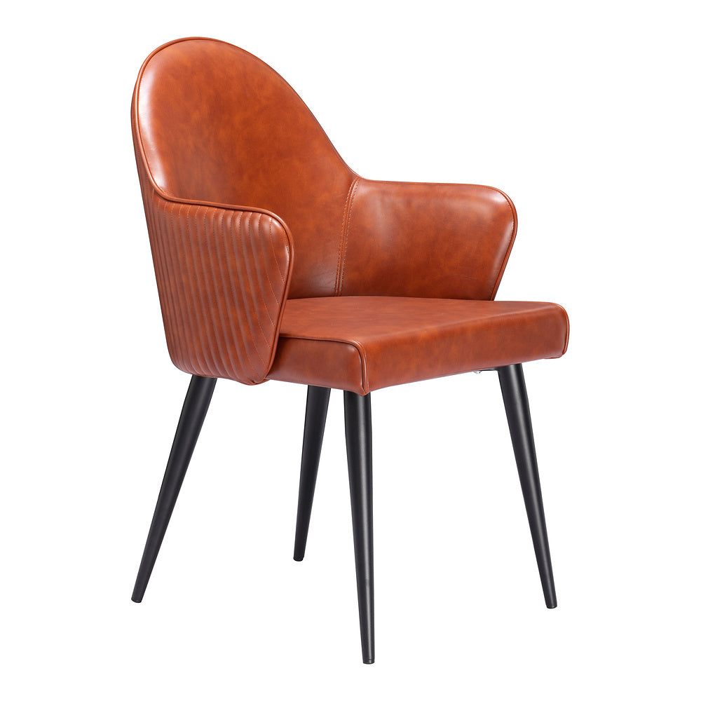 Silla Comercial para Food Court - ZUO SILLOTH - Café - Asiento y Respaldo Tapizados en Piel Sintética