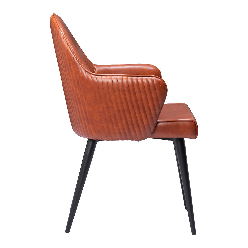 Silla Comercial para Food Court - ZUO SILLOTH - Café - Asiento y Respaldo Tapizados en Piel Sintética