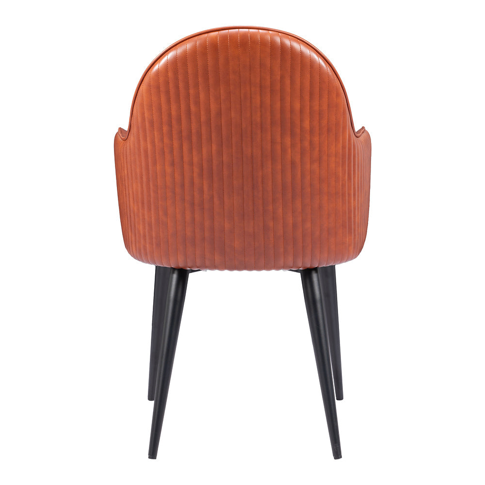 Silla Comercial para Food Court - ZUO SILLOTH - Café - Asiento y Respaldo Tapizados en Piel Sintética