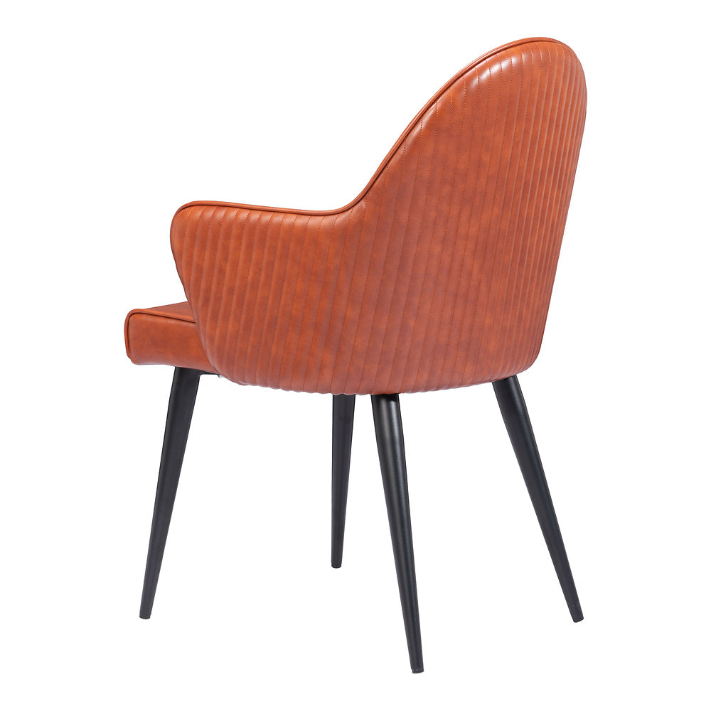 Silla Comercial para Food Court - ZUO SILLOTH - Café - Asiento y Respaldo Tapizados en Piel Sintética