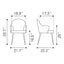 Silla Comercial para Food Court - ZUO SILLOTH - Café - Asiento y Respaldo Tapizados en Piel Sintética