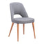 Silla Comercial para Restaurante - ZUO LEITH - Gris - Asiento y Respaldo Tapizados