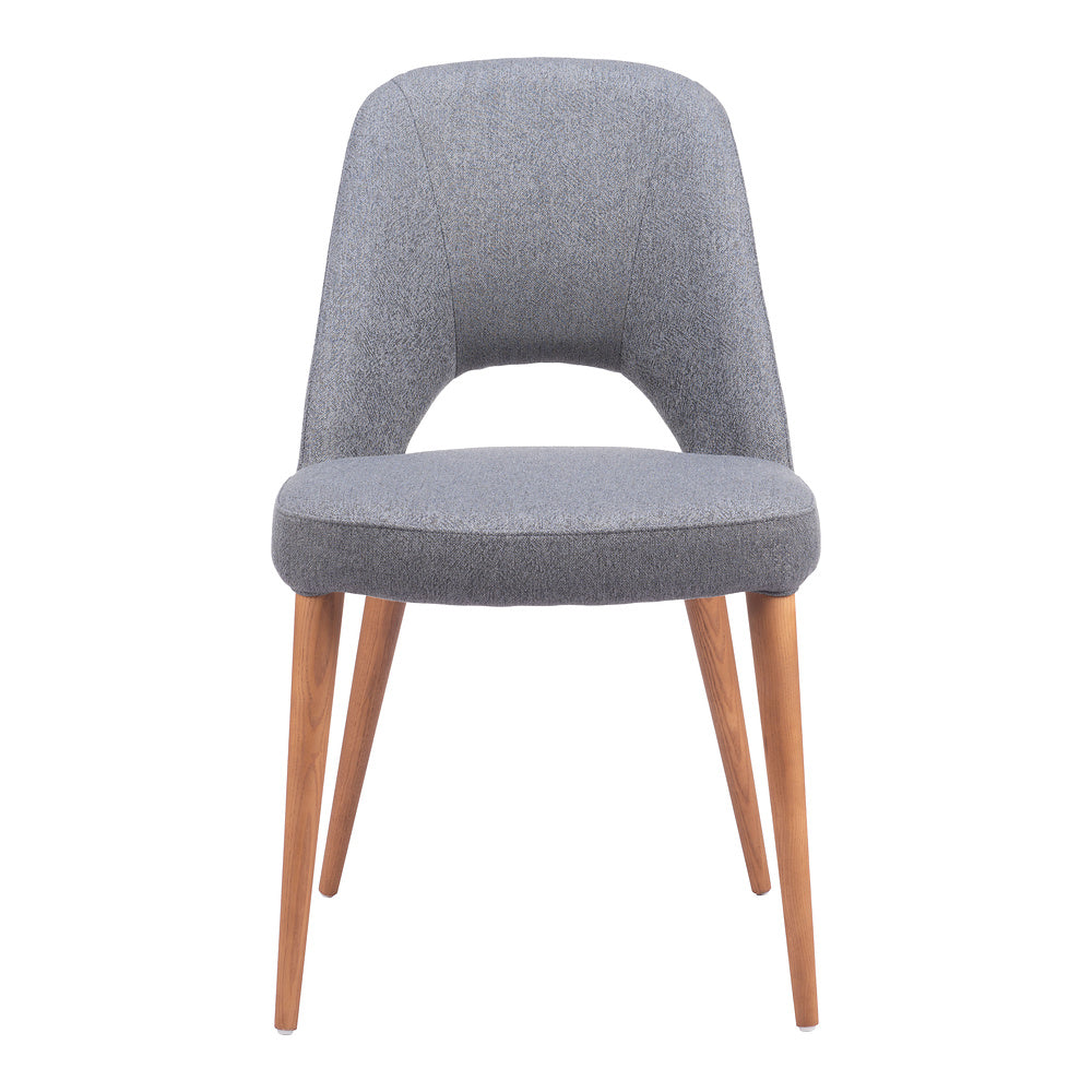 Silla Comercial para Restaurante - ZUO LEITH - Gris - Asiento y Respaldo Tapizados