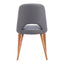 Silla Comercial para Restaurante - ZUO LEITH - Gris - Asiento y Respaldo Tapizados