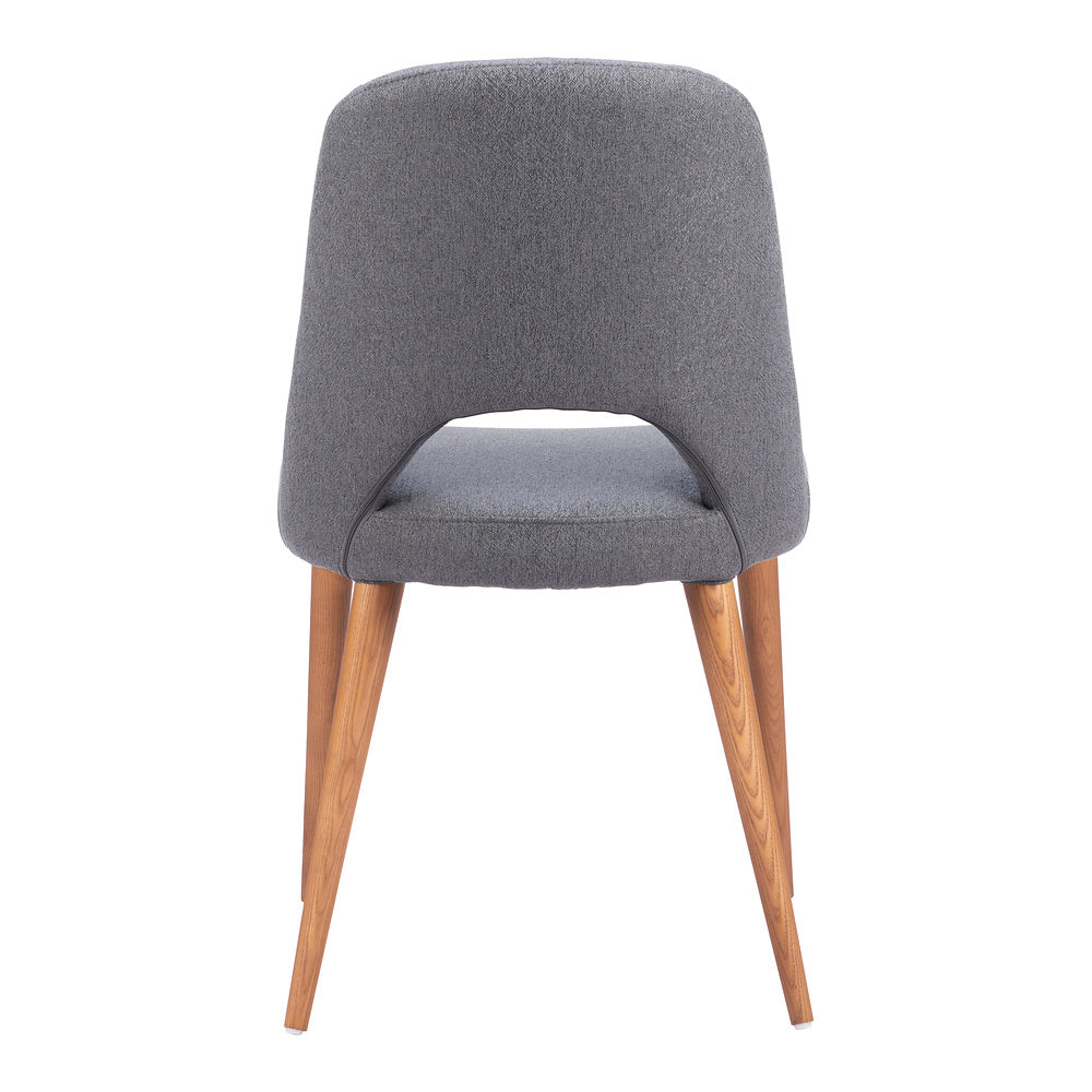 Silla Comercial para Restaurante - ZUO LEITH - Gris - Asiento y Respaldo Tapizados
