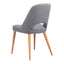 Silla Comercial para Restaurante - ZUO LEITH - Gris - Asiento y Respaldo Tapizados