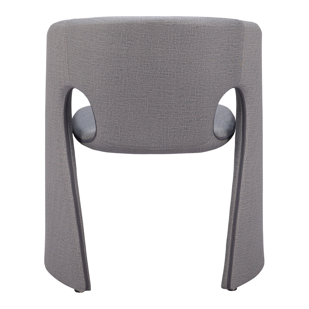 Silla Comercial para Desayunador - ZUO ROSYTH - Gris Pizarra - Asiento y Respaldo Tapizados en Lino Sintético