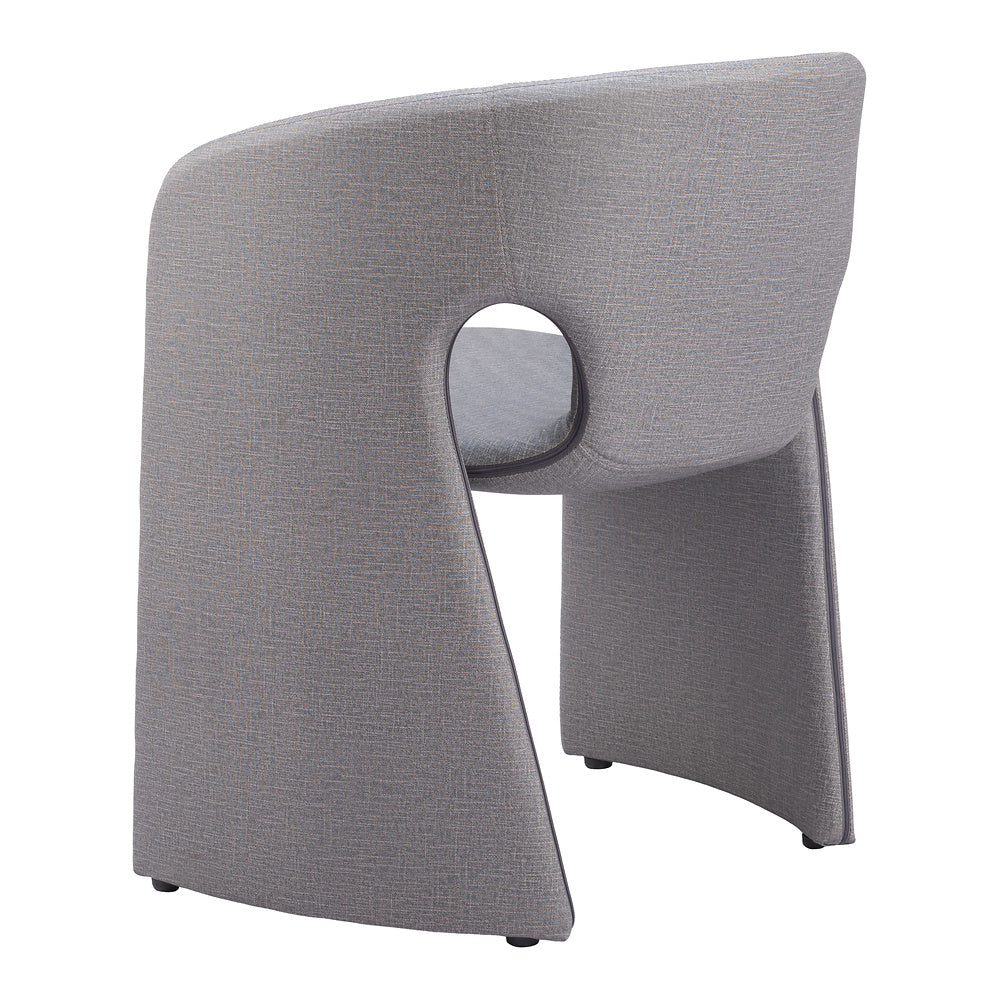 Silla Comercial para Desayunador - ZUO ROSYTH - Gris Pizarra - Asiento y Respaldo Tapizados en Lino Sintético