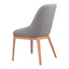 Silla Comercial para Bistró - ZUO AYR - Gris Pizarra - Asiento y Respaldo Tapizados en Lino Sintético