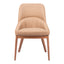 Silla Comercial para Bistró - ZUO AYR - Camel - Asiento y Respaldo Tapizados