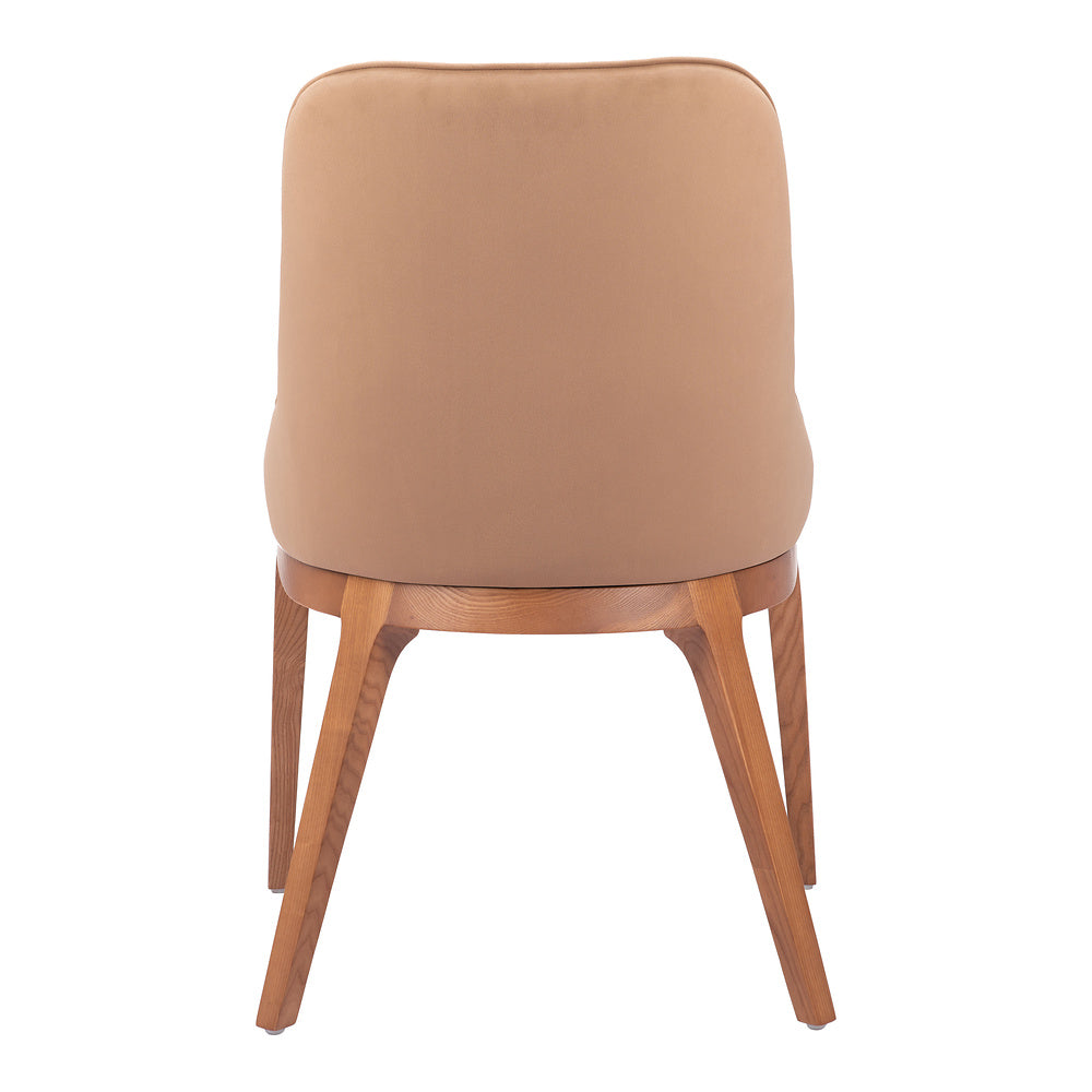Silla Comercial para Bistró - ZUO AYR - Camel - Asiento y Respaldo Tapizados