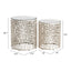 Mesa Auxiliar para Área de Descanso - ZUO REDEN - Plata - Cubierta de Espejo y Estructura de Aluminio Pintado
