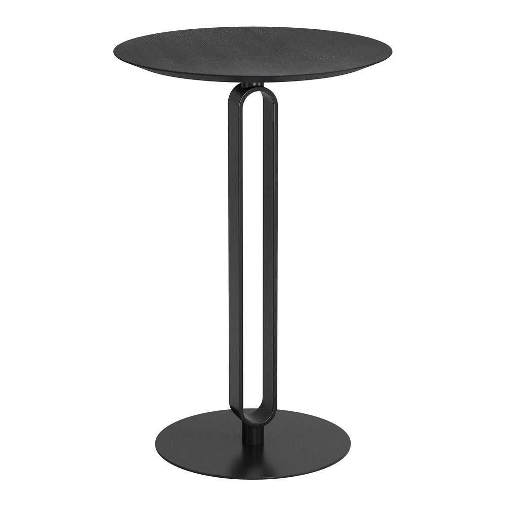 Mesa Mostrador para Barra de Hotel - ZUO DERRY - Negro - Cubierta de MDF Símil Madera y Estructura de Acero con Recubrimiento en Polvo