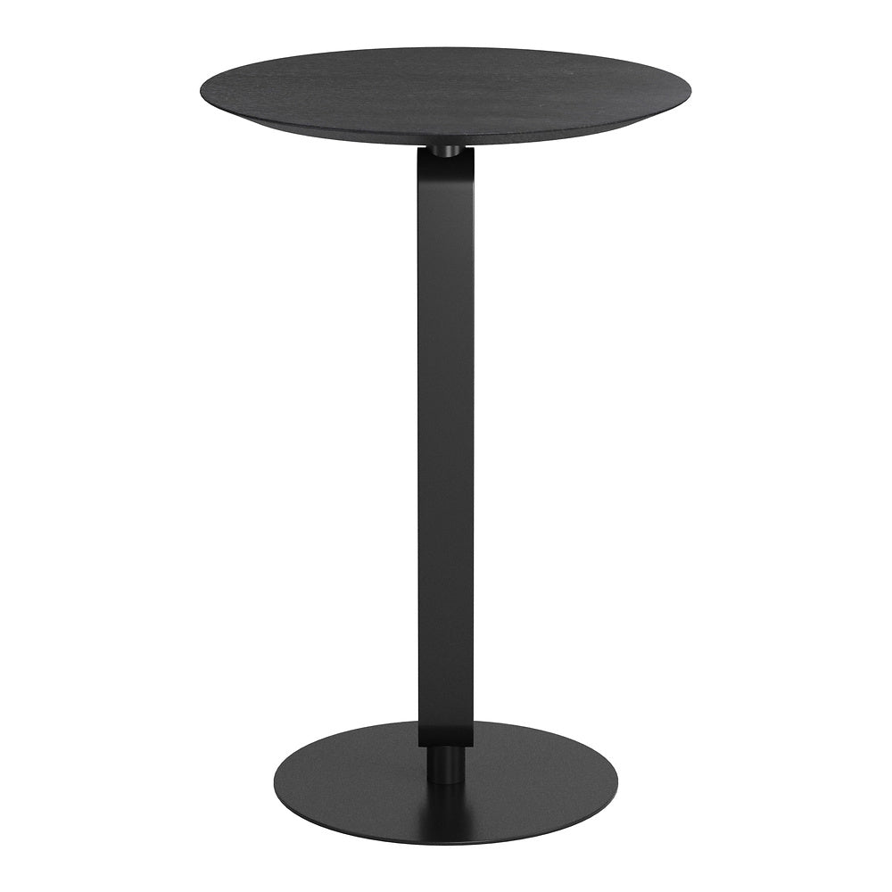Mesa Mostrador para Barra de Hotel - ZUO DERRY - Negro - Cubierta de MDF Símil Madera y Estructura de Acero con Recubrimiento en Polvo