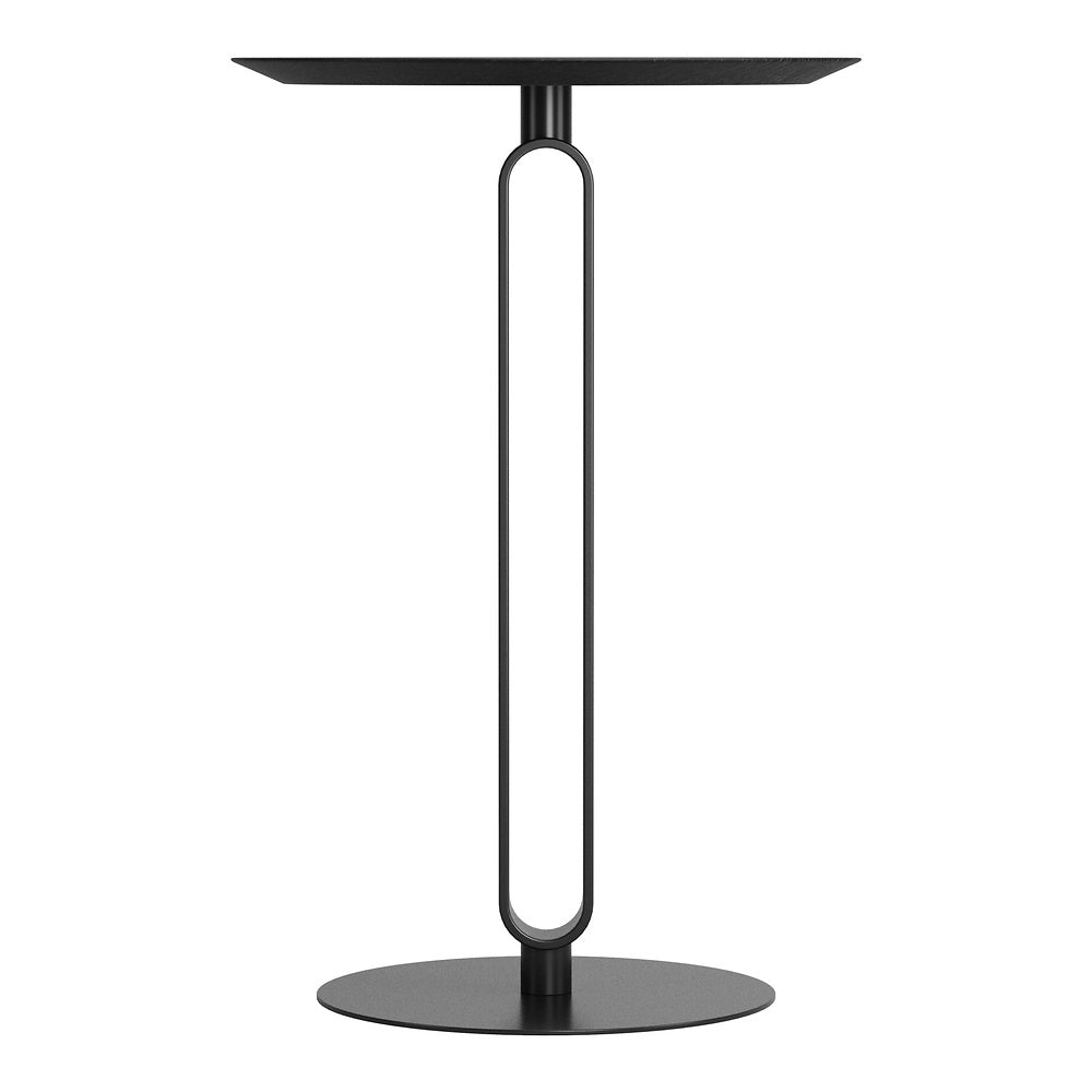 Mesa Mostrador para Barra de Hotel - ZUO DERRY - Negro - Cubierta de MDF Símil Madera y Estructura de Acero con Recubrimiento en Polvo