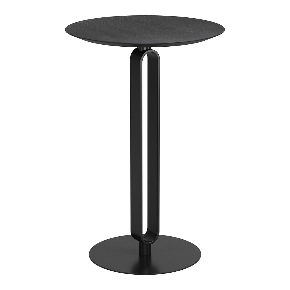 Mesa Mostrador para Barra de Hotel - ZUO DERRY - Negro - Cubierta de MDF Símil Madera y Estructura de Acero con Recubrimiento en Polvo