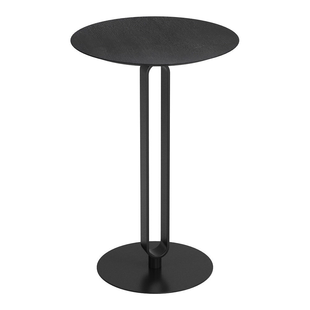 Mesa Mostrador para Barra de Hotel - ZUO DERRY - Negro - Cubierta de MDF Símil Madera y Estructura de Acero con Recubrimiento en Polvo