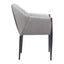 Silla Comercial para Cafetería - ZUO ANDOVER - Gris Pizarra - Asiento y Respaldo Tapizados en Lino Sintético