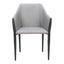 Silla Comercial para Cafetería - ZUO ANDOVER - Gris Pizarra - Asiento y Respaldo Tapizados en Lino Sintético
