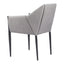 Silla Comercial para Cafetería - ZUO ANDOVER - Gris Pizarra - Asiento y Respaldo Tapizados en Lino Sintético