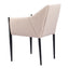 Silla Comercial para Cafetería - ZUO ANDOVER - Beige - Asiento y Respaldo Tapizados
